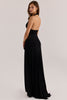 Natalina black custom hand beaded & embellished maxi dress - limited