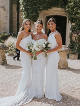 Amelia Crepe Maxi Bridesmaid Dress - Ivory