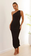 Natalia Midi Dress - Black