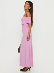Penelopa Off Shoulder Maxi Dress Pink