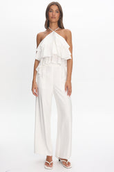 Darylyn Wide Leg Pants Off White