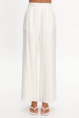 Darylyn Wide Leg Pants Off White