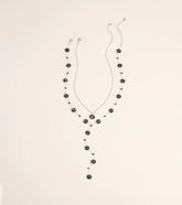 Petal Drop Floral Lariat Necklace Set