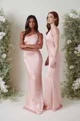 Amelia Maxi Bridesmaid Dress - Matte True Blush