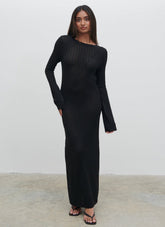 Adeline Knit Midaxi Dress - Black
