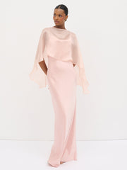 Alaia Organza Cape - Blush
