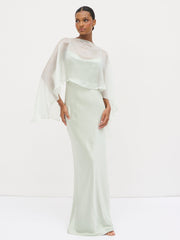 Alaia Organza Cape - Sage