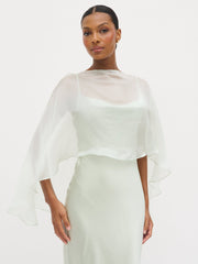 Alaia Organza Cape - Sage