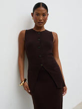 Alba Knit Waistcoat - Chocolate