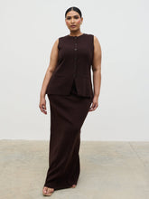 Alba Knit Maxi Skirt Curve - Chocolate