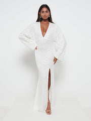 Alexis Sequin Maxi Dress - Ivory