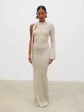 Allegra Sparkle Knit Maxi Dress - Champagne Sparkle