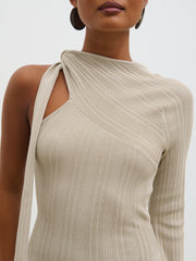Allegra Sparkle Knit Maxi Dress - Champagne Sparkle
