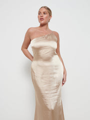 Amelia Maxi Bridesmaid Dress - Matte Bronze