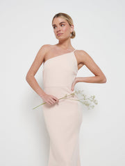 Amelia Crepe Bridesmaid Maxi Dress - Blush