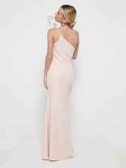 Amelia Crepe Bridesmaid Maxi Dress - Blush