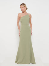 Amelia Crepe Maxi Bridesmaid Dress - Olive