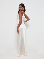 Amelia Maxi Bridesmaid Dress - Matte Champagne