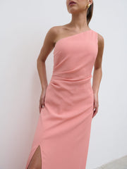 Amelia Ruched Maxi Dress - Apricot Ice