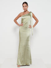 Amelia Tie Maxi Bridesmaids Dress - Matte Olive