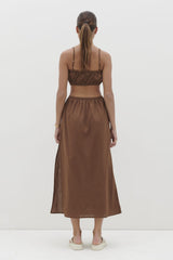 Artie Cut Out Midaxi Dress - Espresso