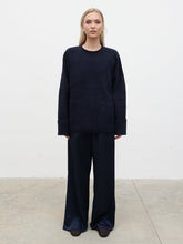 Camille Oversized Borg Jumper - Navy