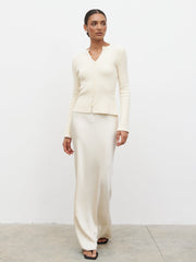 Breya Maxi Skirt - Oyster