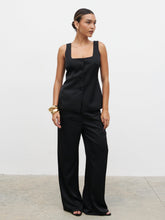 Breya Satin Waistcoat - Black
