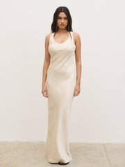 Breya Sleeveless Slip Maxi Dress - Oyster