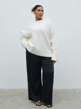 Breya Satin Drawstring Trousers Curve - Black