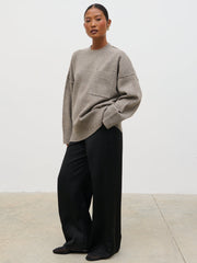 Bronte Pocket Knit Jumper - Greige