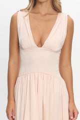 Lorienne Shoulder Sash Maxi Dress Pearl