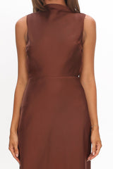 Effie Cowl Back Maxi Dress Cocoa