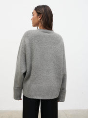Camille Oversized Borg Jumper - Charcoal