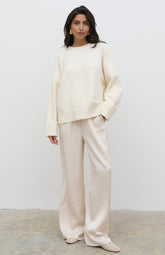Camille Oversized Borg Jumper - Cream