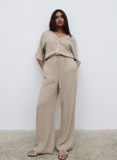 Carey Easywear Jumpsuit - Stone
