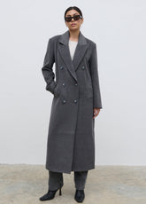 Carissa Oversized Tailored Coat - Charcoal