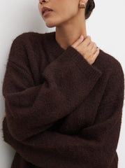 Cece Fluffy Jumper - Chocolate