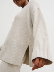 Chelsea Seam Detail Knit Jumper - Beige
