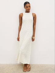 Cleo Rustic Knit Midaxi Dress - Cream
