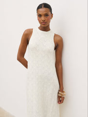 Cleo Rustic Knit Midaxi Dress - Cream
