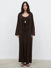 Dora Maxi Knit Cardigan - Chocolate Brown