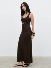 Dora Maxi Dress - Chocolate Brown