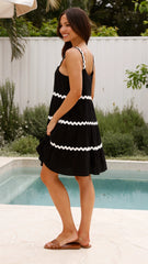 Cosima Mini Dress - Black/White