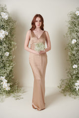 Esmee Maxi Bridesmaid Dress - Matte Mocha