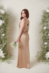 Esmee Maxi Bridesmaid Dress - Matte Mocha