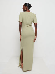 Edie Chiffon Maxi Bridesmaids Dress - Olive
