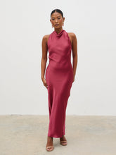 Edita Cowl Midaxi Dress - Raspberry