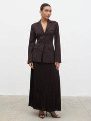 Elsa Cinched Blazer - Brown