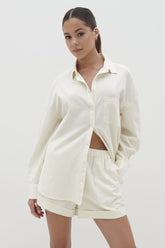 Emery Boxy Shirt - Cream